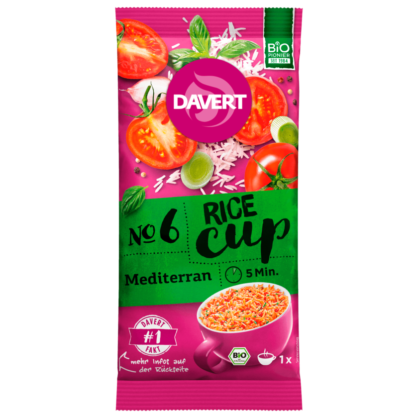 Davert Bio Rice-Cup Mediterran 69g